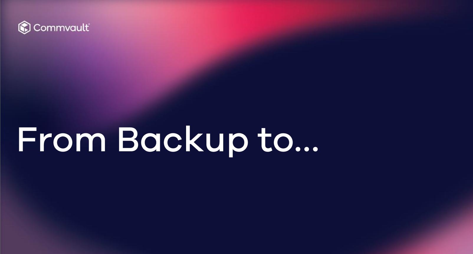 Safeguarding Apache CloudStack – Data Protection & Recovery Powered by Commvault – slides